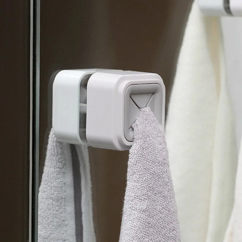 Towel Rack Home Kitchen Hook Washing Cloth Storage Towel Holder Kitchen Accessories Organizer Wall Window Sucker Towel Shelf