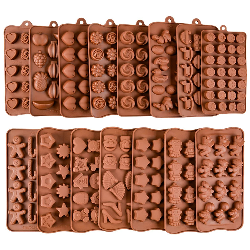 New Silicone Chocolate Mold 29 Shapes 3D Chocolate Baking Tools Jelly