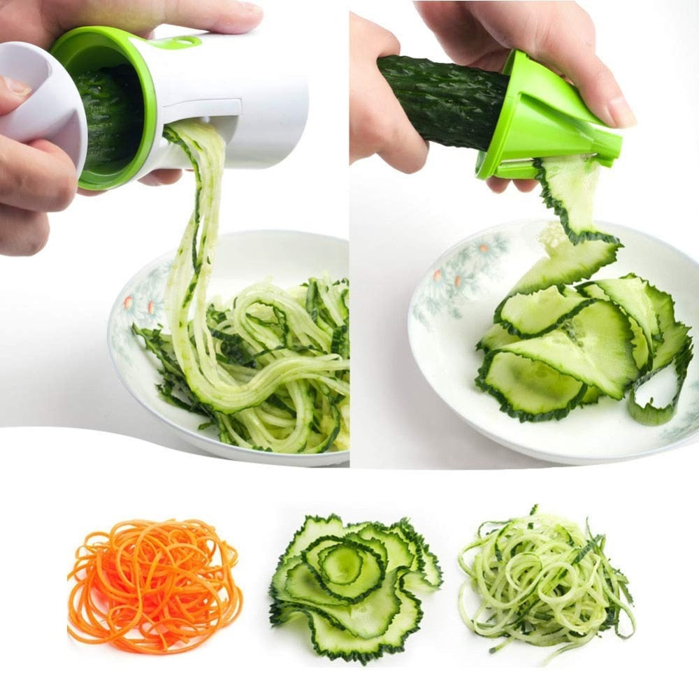 Portable Spiralizer Vegetable Slicer Handheld Spiralizer Peeler