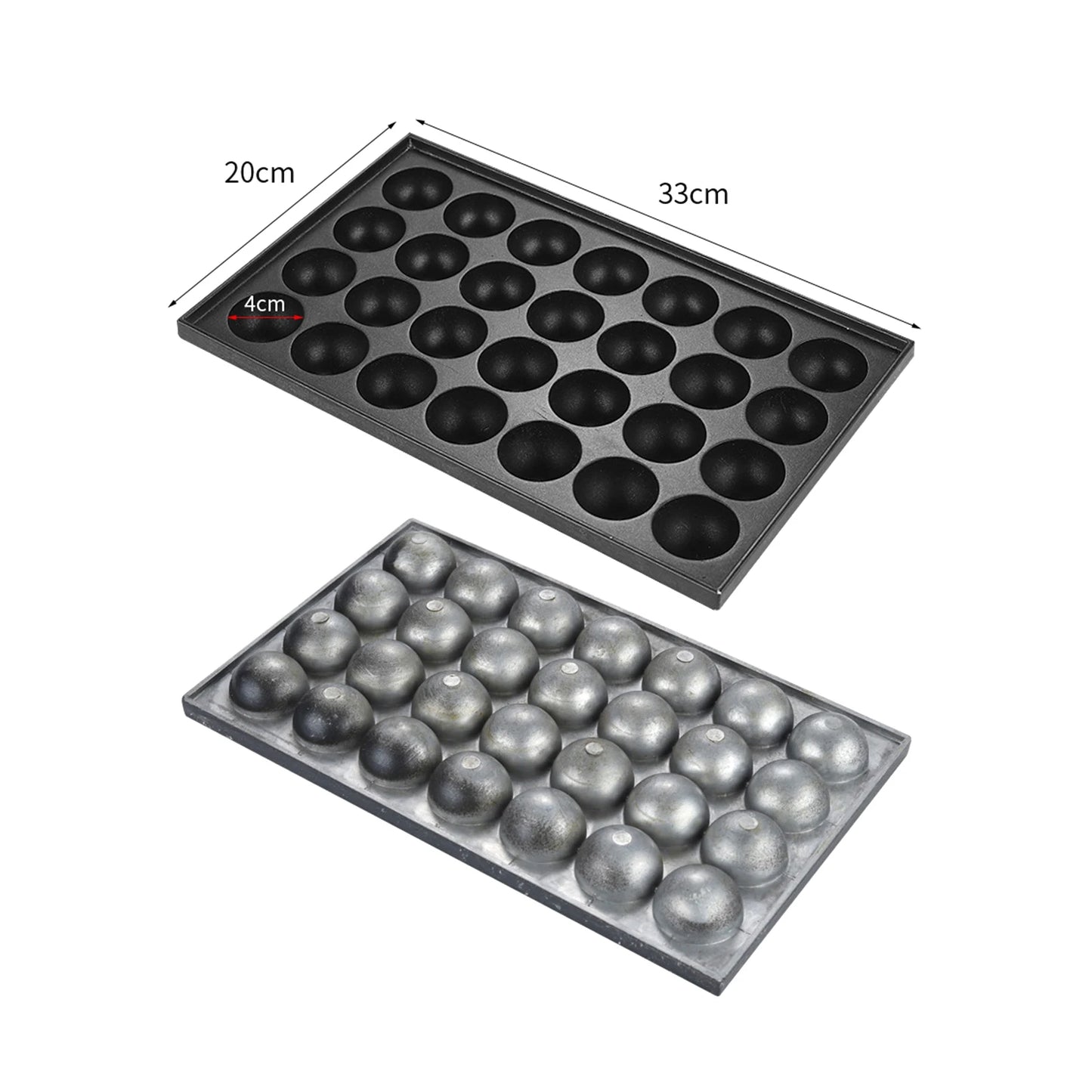 28 Cavities Takoyaki Baking Pan Octopus Meatball Plate Nonstick