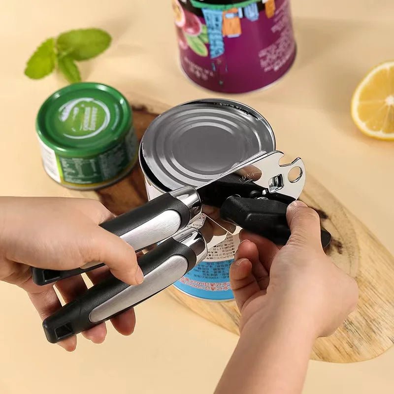 Stainless Steel Can Opener Multifunctional Grip Opener Side Cut Tins