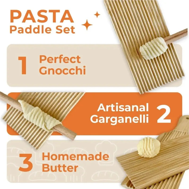 Gnocchi and Butter Board Wooden Set Italian Pasta Making Tools Ravioli