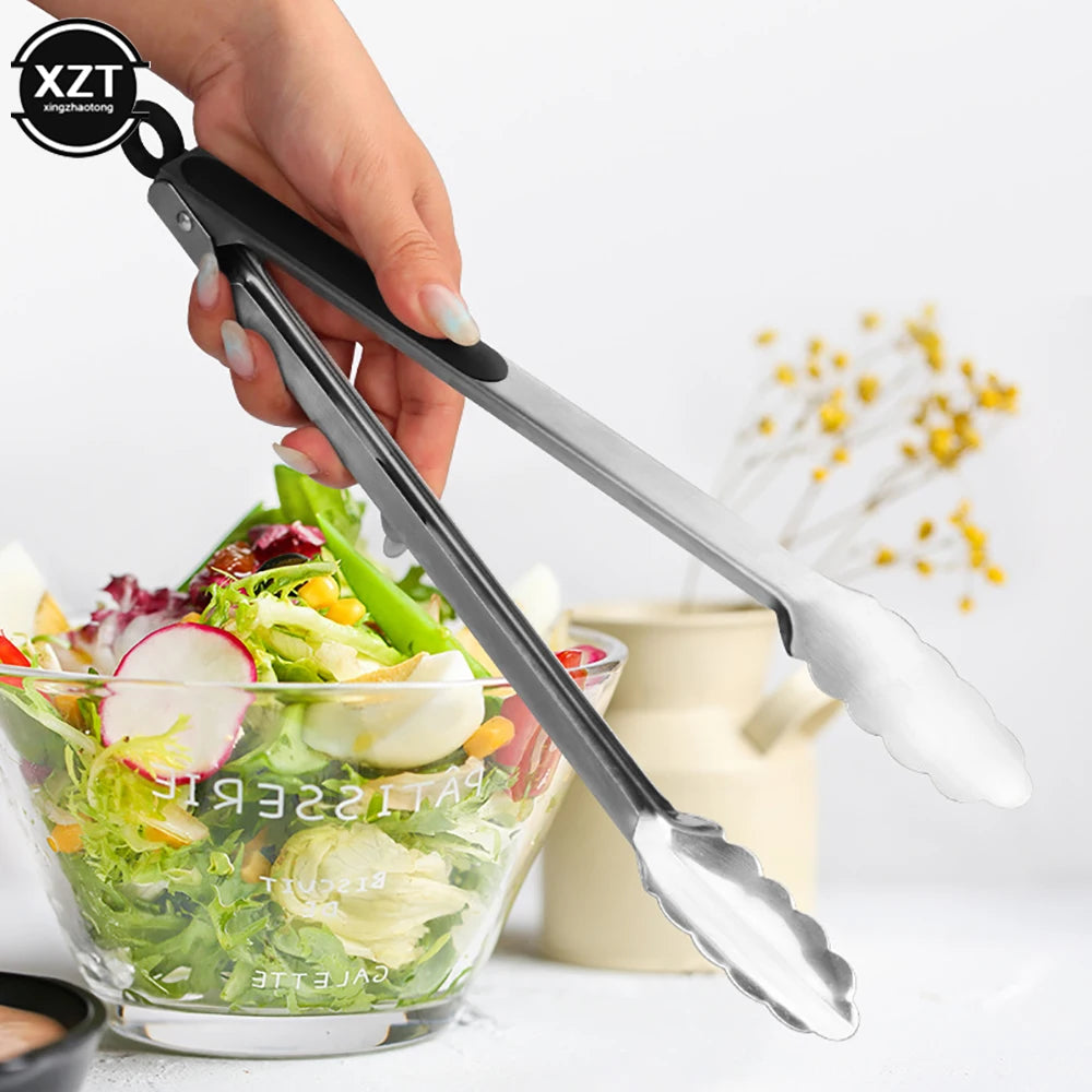 Non-slip Stainless Steel Barbecue Bread Clip Salad Food Clips Bread