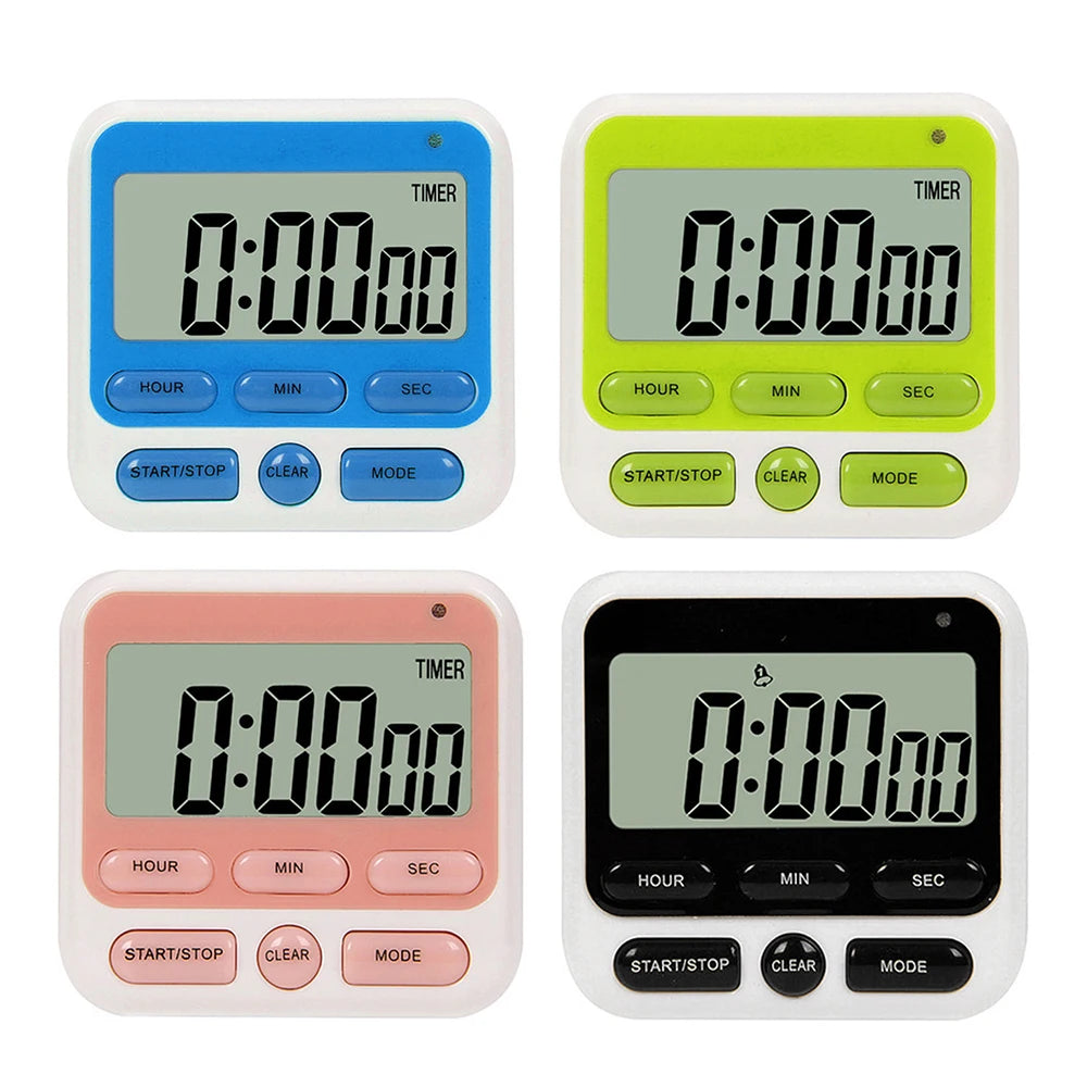 Kitchen Digital Timer LCD Display Electronic Timer Alarm Clock Cooking