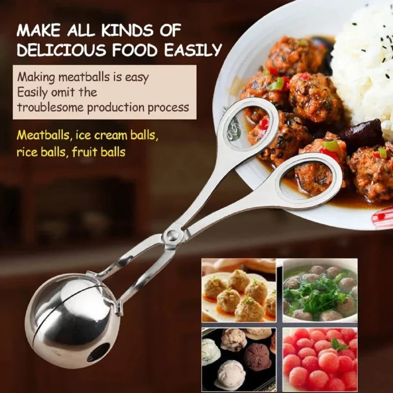 Stainless Steel Meatball Maker Tool Clip Non Stick Stuffed Meat Ball