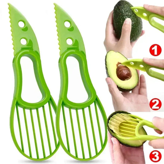 Multifunctional Avocado Cutter Corer Butter Fruit Slicer Peeler Pulp