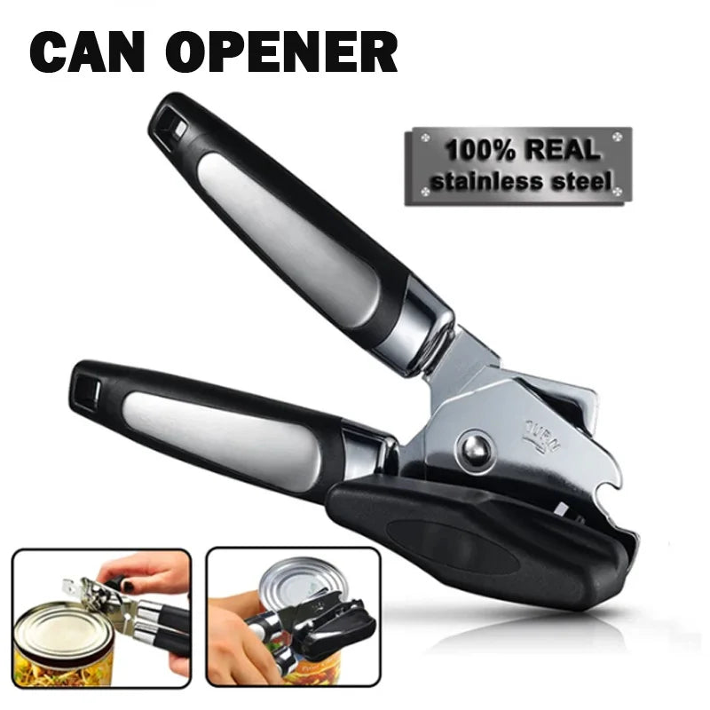 Stainless Steel Can Opener Multifunctional Grip Opener Side Cut Tins