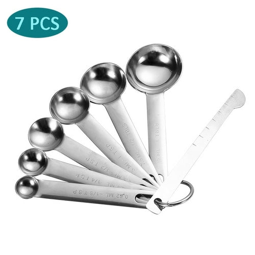 Stainless Steel Measuring Spoons Cups Set | Stainless Steel Kitchen