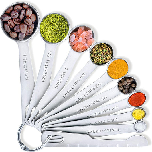 Stainless Steel Measuring Spoons Cups Set | Stainless Steel Kitchen