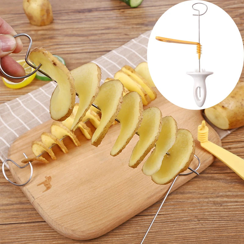 Potato Spiral Cutter Cucumber Slicer Kitchen Accessories Vegetable Spiralizer Spiral Potato Cutter Slicer Kitchen Gadgets