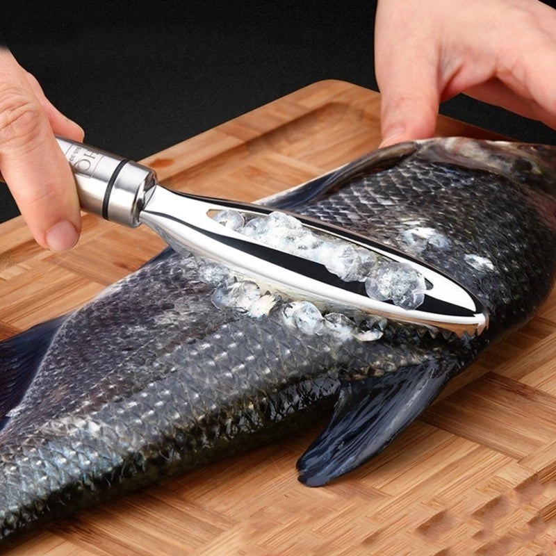 Fish Scaler Tool Scraping Fish Scraper Cleaning Knife Remover Cleaner Kill Fish Knife Bone Tweezers Kitchen Accessories Gadget