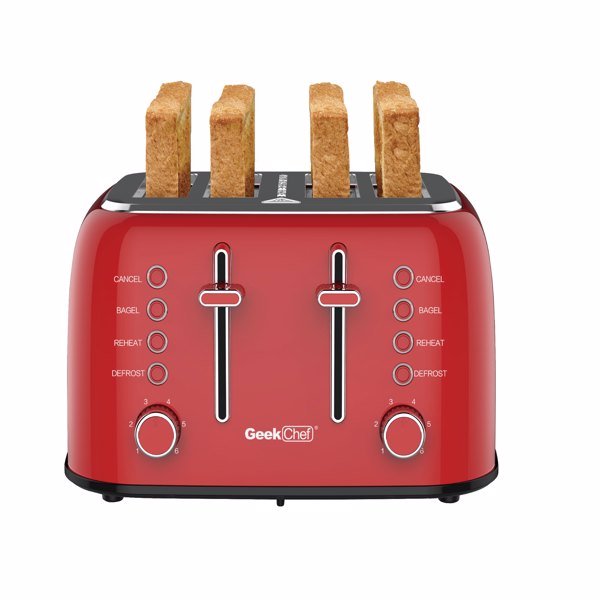 Retro Toaster Extra Wide Slot Independent temperature control Toaster