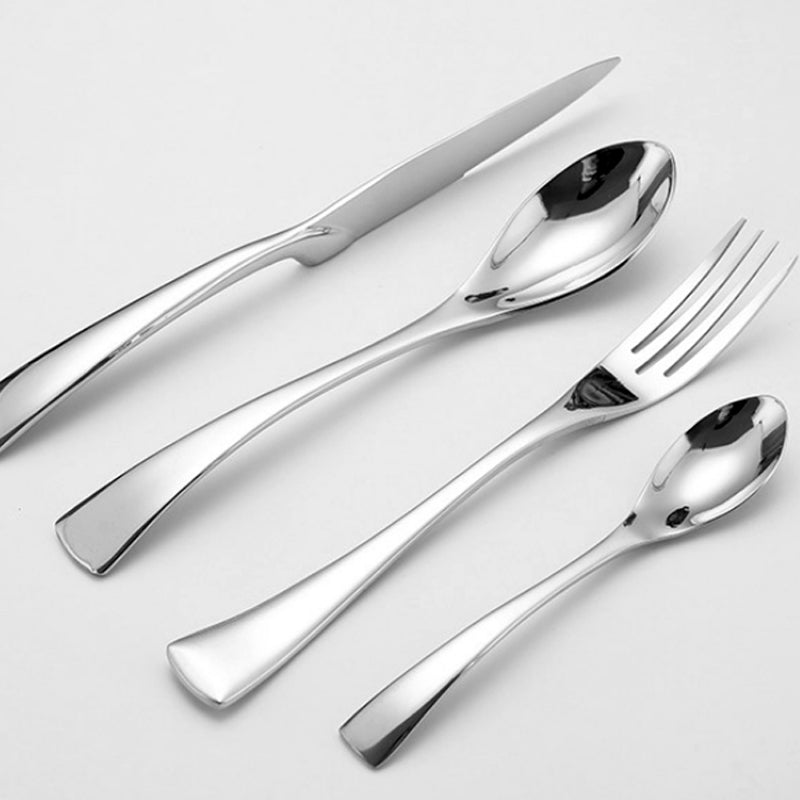 4pcs Stainless Steel Steak Knife Fork Silver