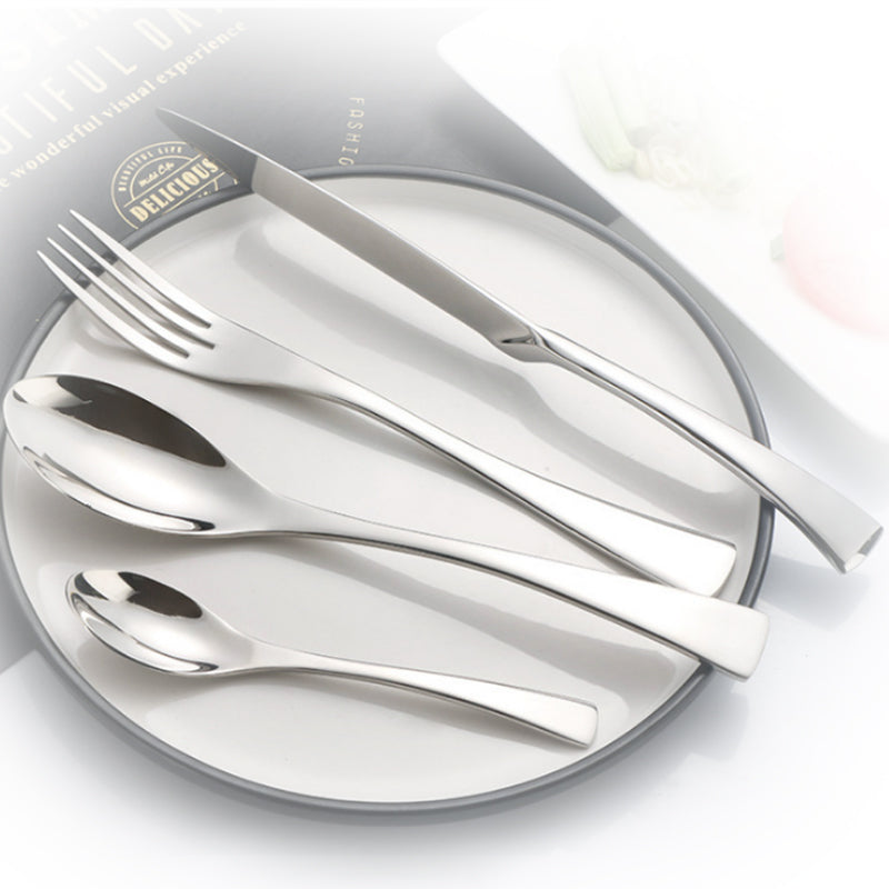 4pcs Stainless Steel Steak Knife Fork Silver